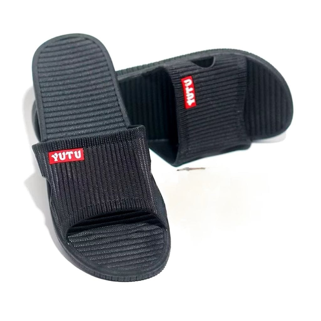 Sandal Selop Pria Yutu Karet Slip On Karet Pria, Sandal Selop Pria Anti Air Anti Slip