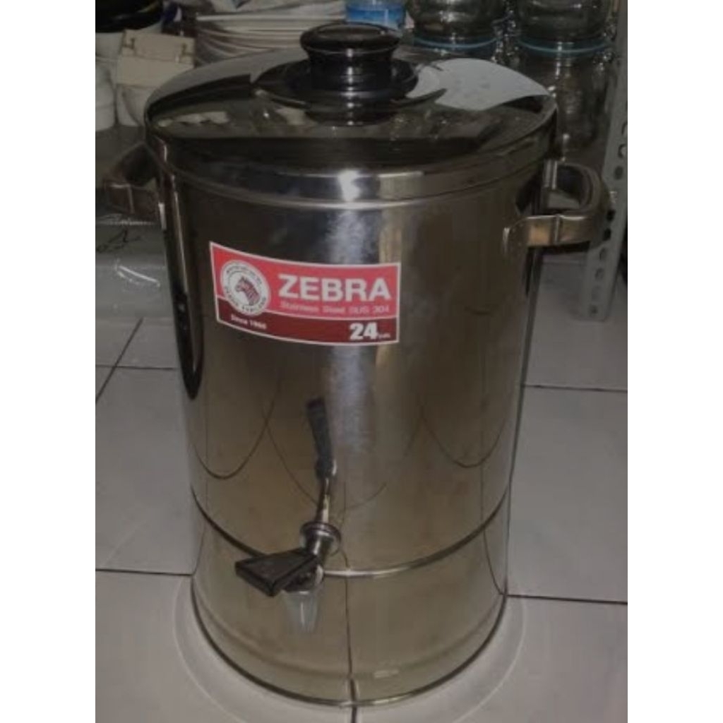 cooler water dispenser tempat air minum stainless zebra thailand 22 24 26 28 30cm