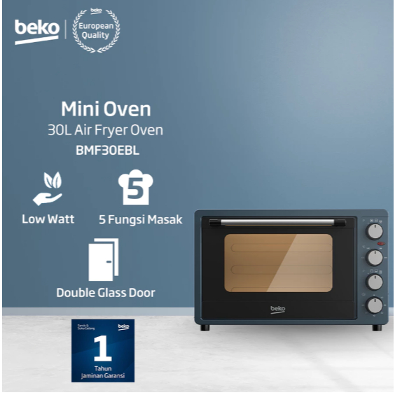 Beko Mini Oven BMF30EBL - Kapasitas 30liter dengan Air Fryer
