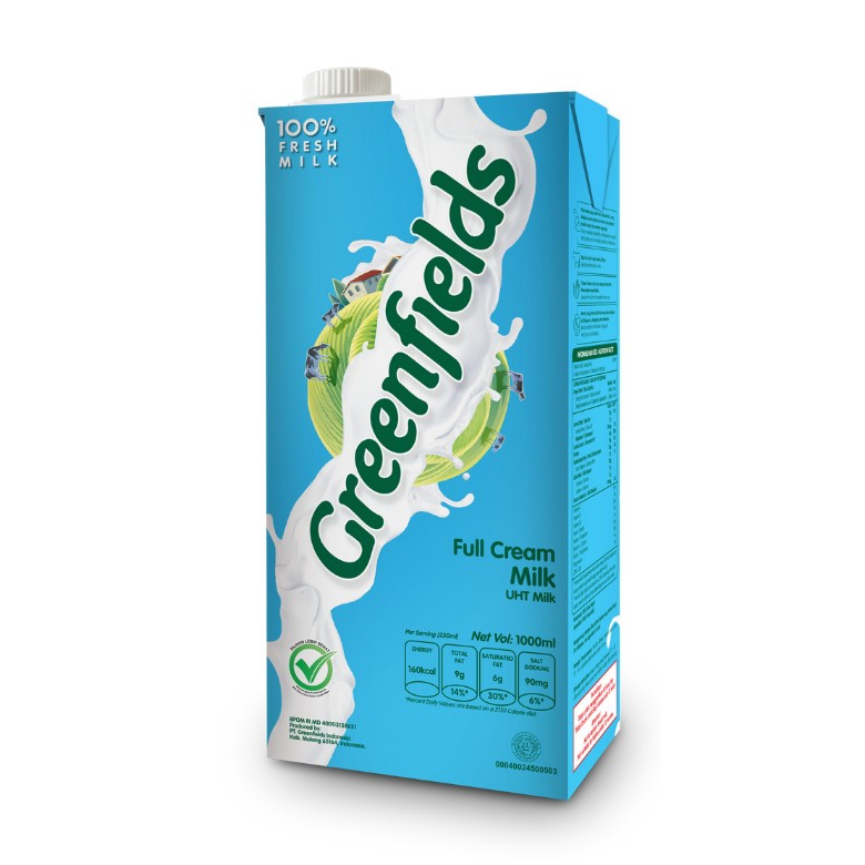 

GREENFIELDS UHT FULL CREAM MILK 1000 ML 8993351121307