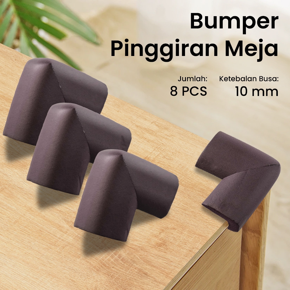 PELINDUNG SUDUT MEJA  Bumper Pinggiran Meja Baby Safety Table Edge Corner Guard 8 PCS Pelindung Sudu