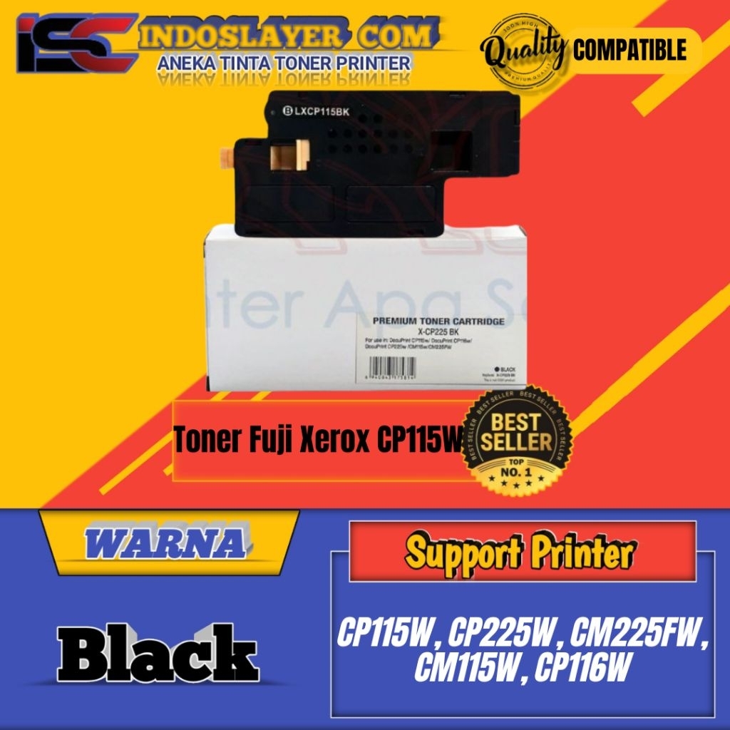 Toner Cartridge Compatible Fuji Xerox CP115W Black Printer Fuji Xerox CP115W, CP225W, CM225FW, CM115