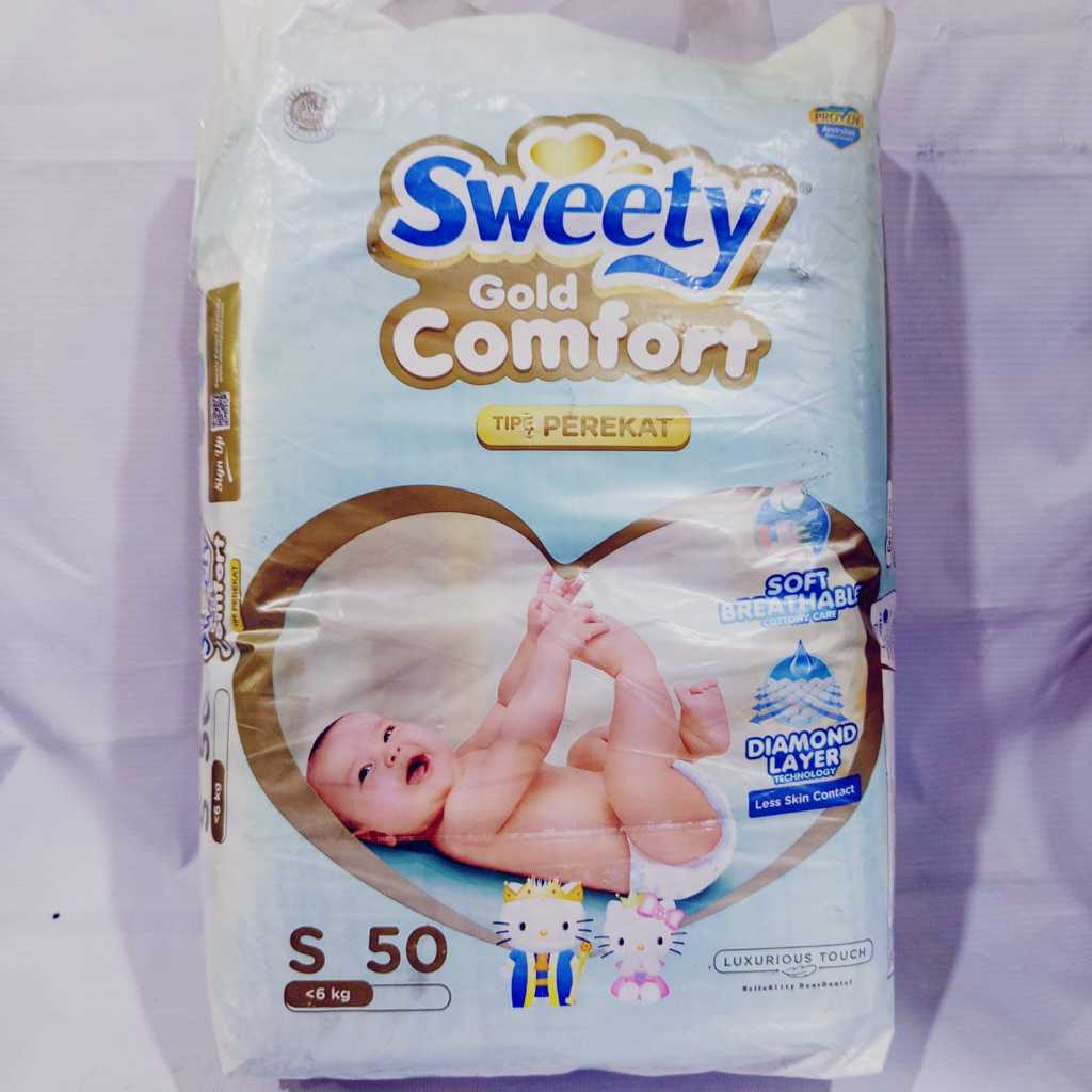 Sweety Gold Comfort S 50 Sweety Gold S50 Sweety Perekat Popok Bayi