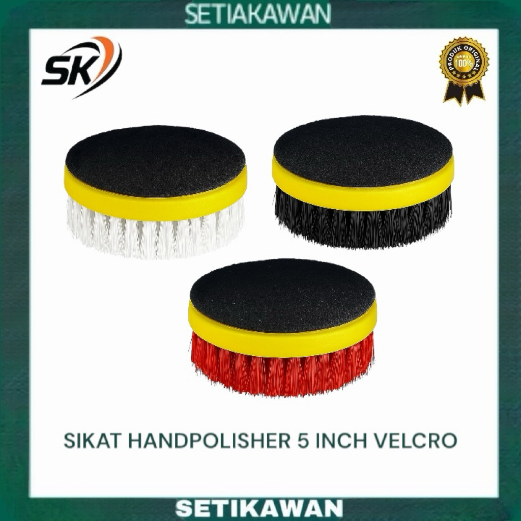 Sikat handpolisher 5 inch Sikat Mesin Polisher tangan Brush polisher velcro sikat sofa springbed