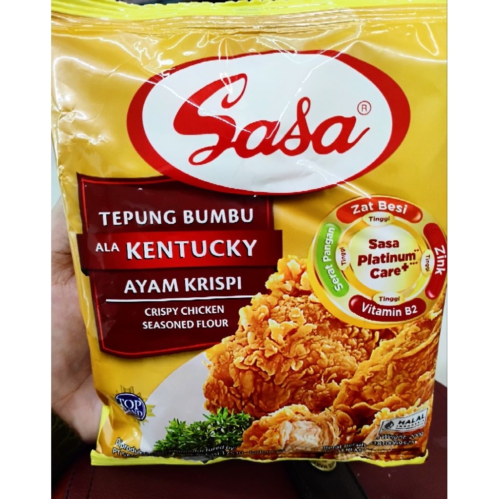 

Sasa Tepung Bumbu Kentucky/Serbaguna Hot Spicy/Serbaguna/Pisang Goreng Vanilla/Bakwan 210/225Gr