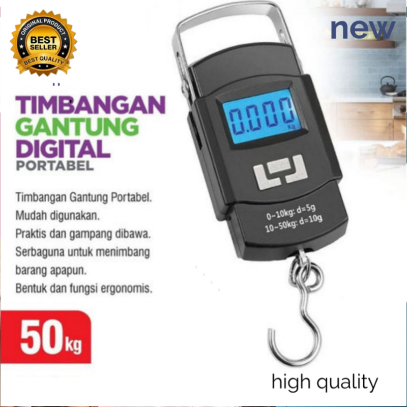 Timbangan Gantung Digital 50kg Timbangan Gantung Digital untuk Koper 50kg Timbangan Gantung Saku 50 