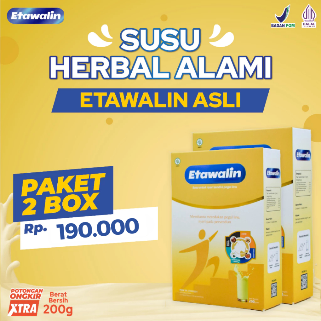 

Etawalin Susu Etawa Nyeri Sendi Asam Urat Ori 2 Box