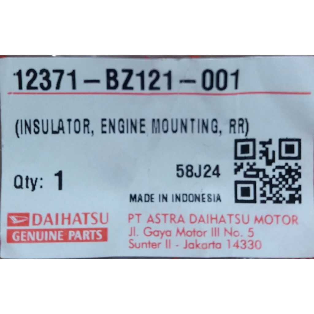 ENGINE MOUNTING DAIHATSU ALL NEW XENIA/AVANZA 1.3/ 12371-BZ121-001