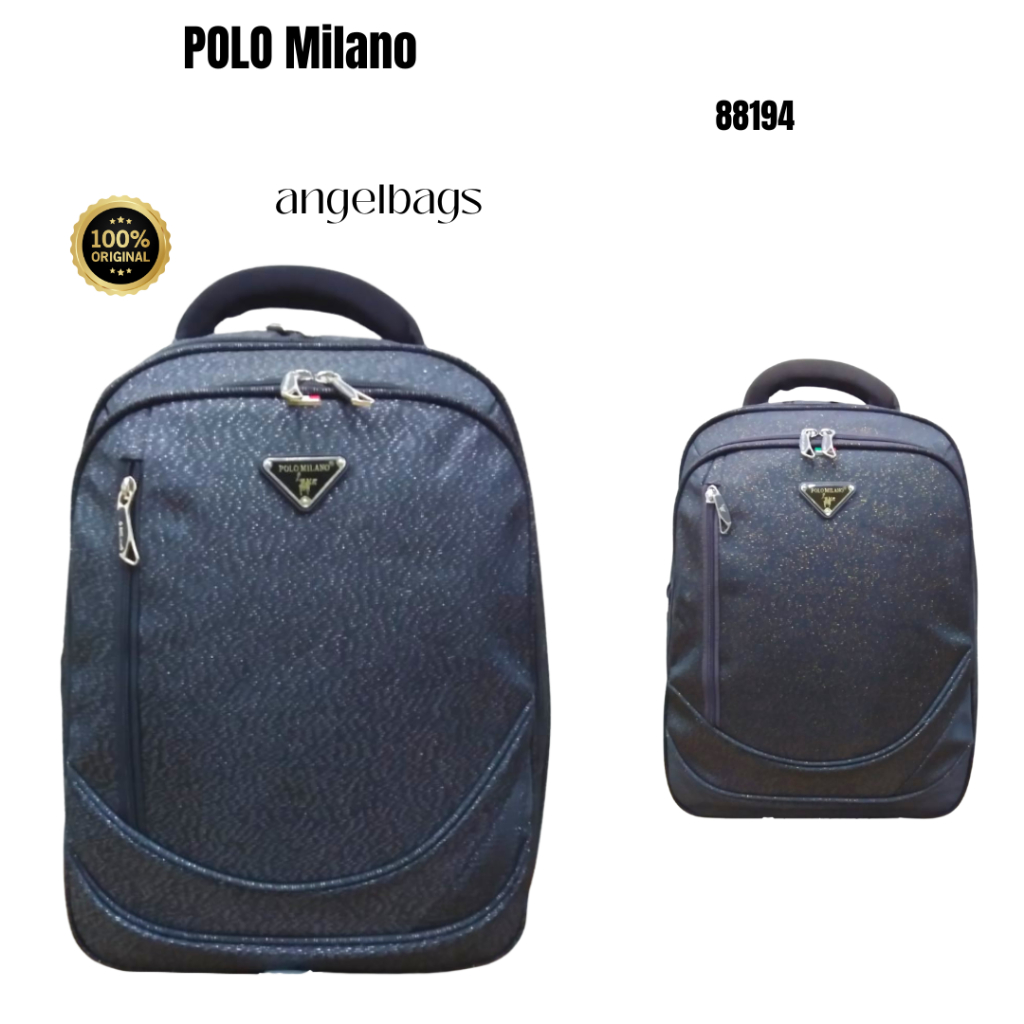 Tas Ransel Pria Import POLO MILANO 88194 18Inchi ORIGINAL Ransel Anti Air EXPANDEBLE
