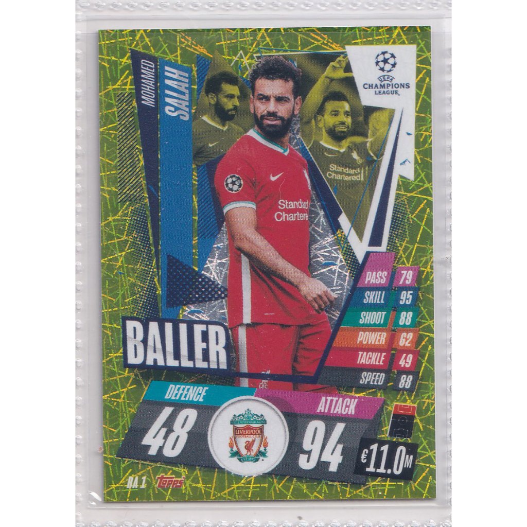 2020-21 Topps Match Attax UCL Extra Baller #BA 1 Mohamed Salah