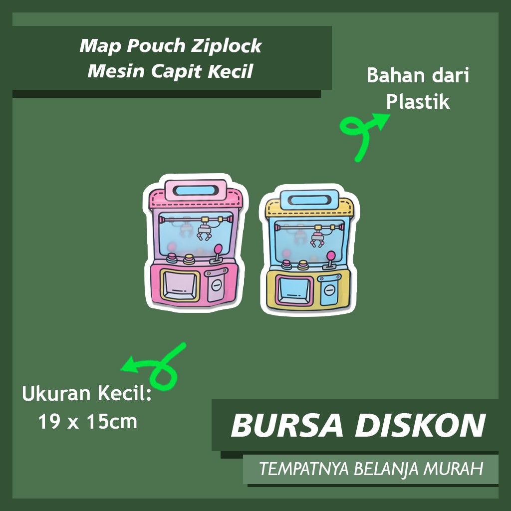 

Map Pouch Ziplock Mesin Capit Besar dan Kecil Kemasan Plastik Hadiah Makanan Alat Tulis Serut