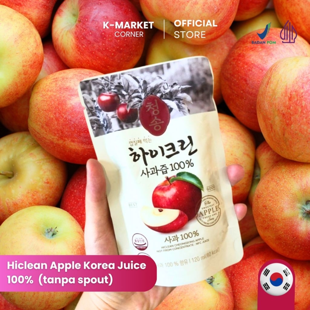 

HICLEAN Apple Juice Korea 100% Tanpa SPOUT isi 7 POUCH - Jus Apel Pouch Korea Tanpa Spout Jus Kemasan Apel 100% apel murni