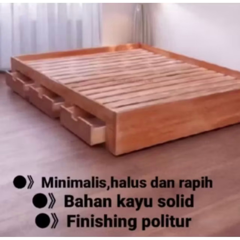 Dipan Kayu Laci Dipan Kayu Laci Minimalis