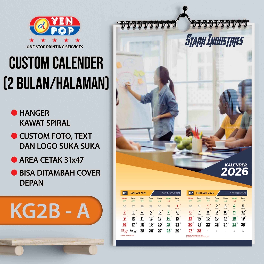 

Yen Pop Custom KALENDER 2026 Art Carton 260 gsm Full Color