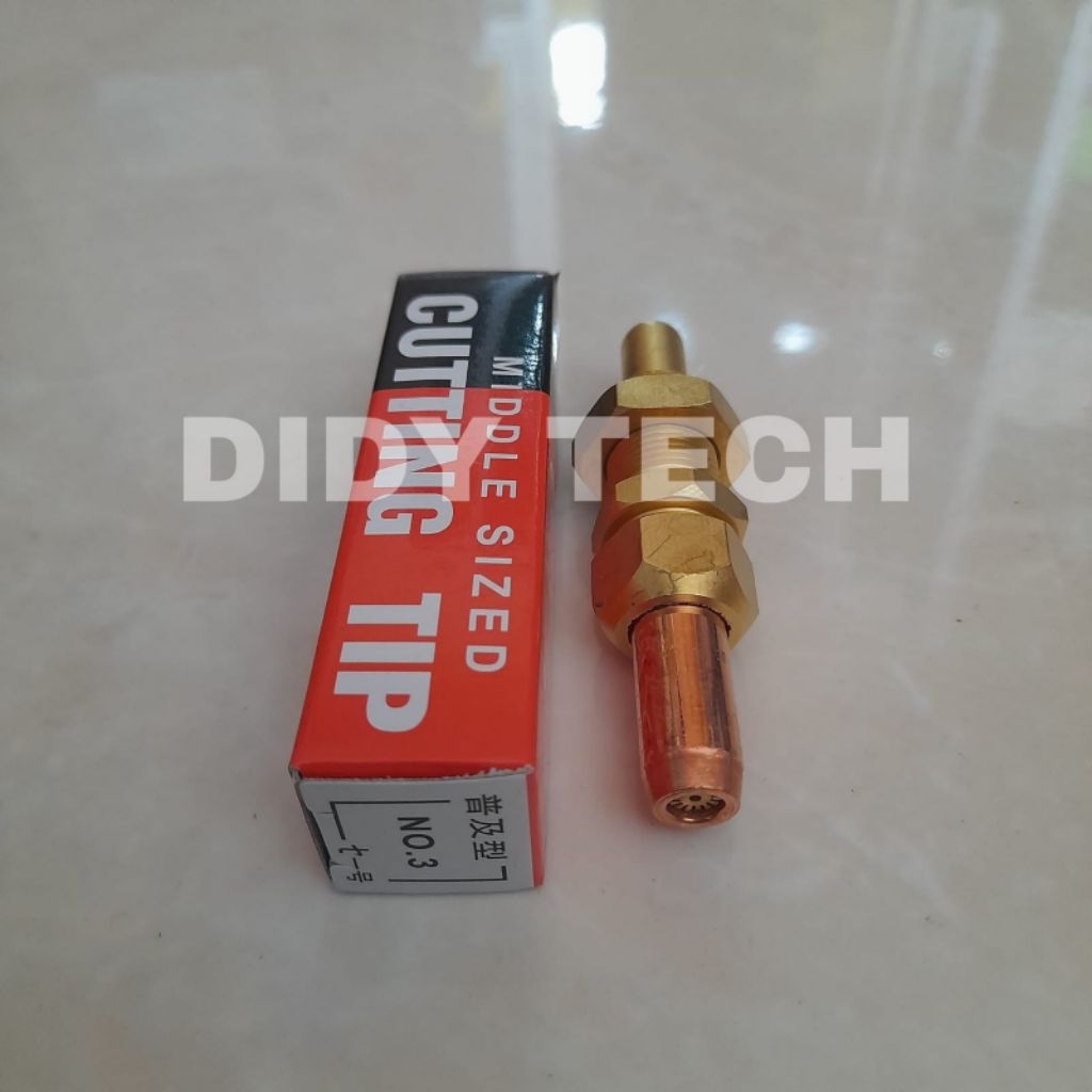 

Cutting Tip" ukuran sedang (Middle Sized) dengan nomor 3