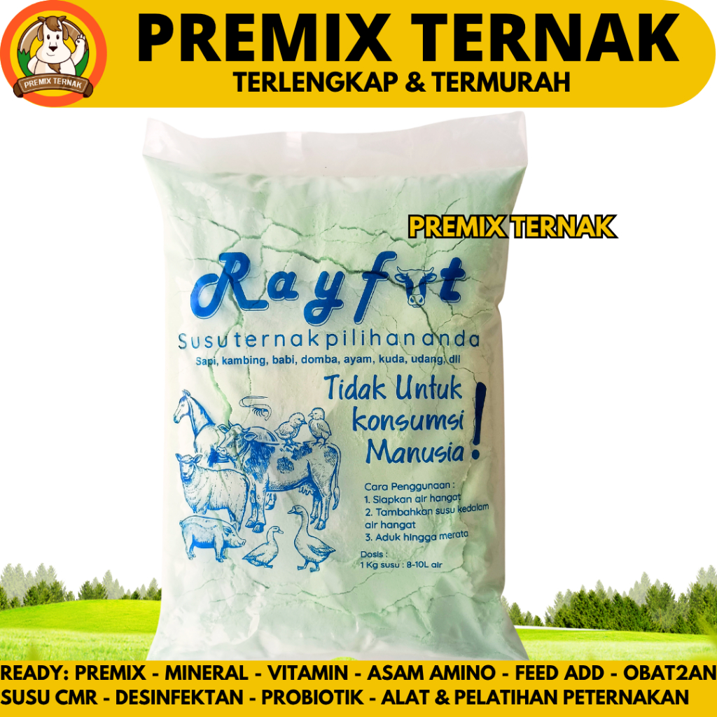 SUSU TERNAK RAYFAT 1 KG - Susu Hewan Premium Ternak Sapi Kerbau Kuda Kambing Ayam Ikan Like Nutrinos