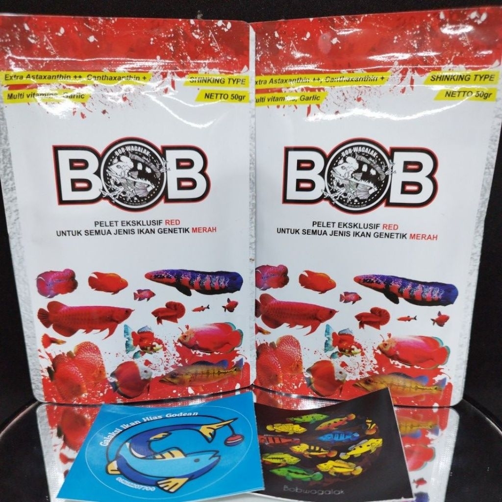 Bob Pelet Eksklusif Red Menaikkan Warna Merah Ikan Hias Predator PBass Fogo Arwana Oscar Louhan 50 g
