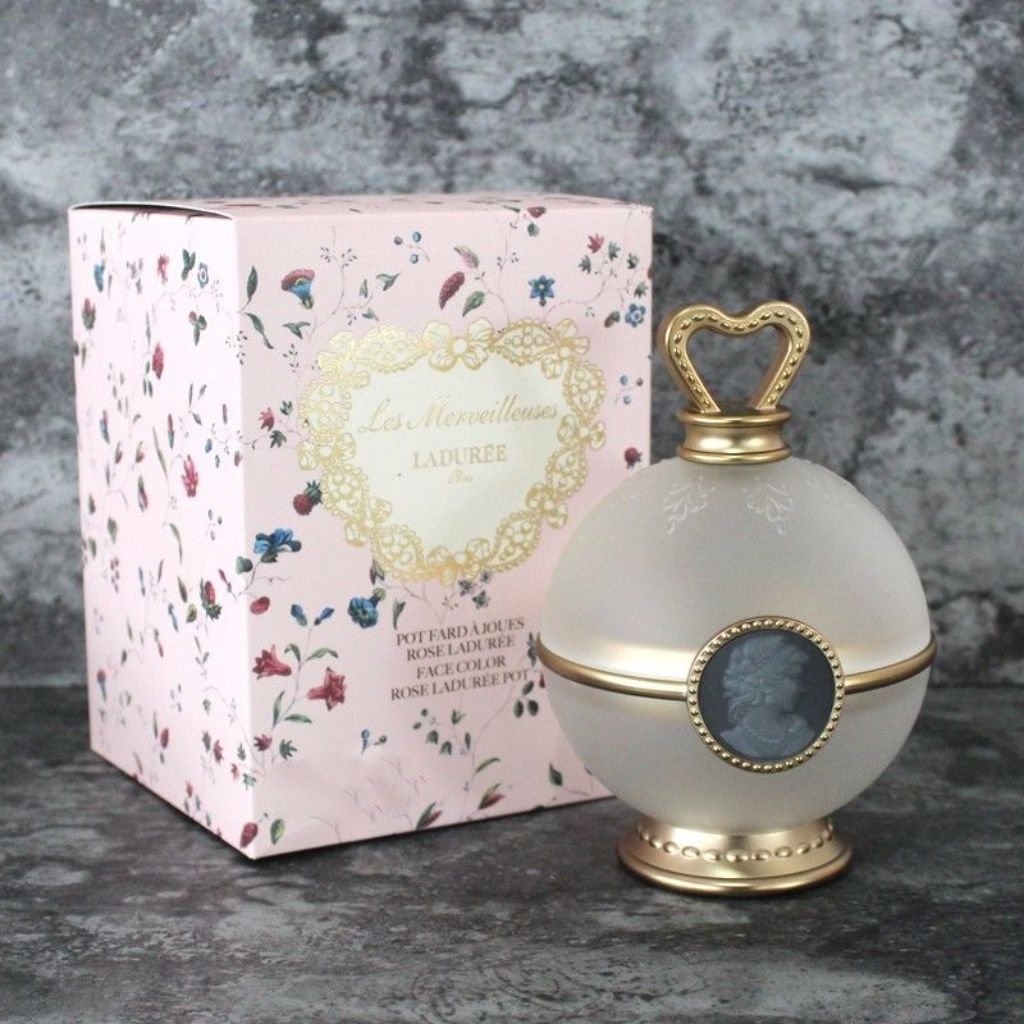 Les Merveilleuses Laduree Japan Face Color Rose Pot Tempat Penyimpanan Makeup Powder Blush On
