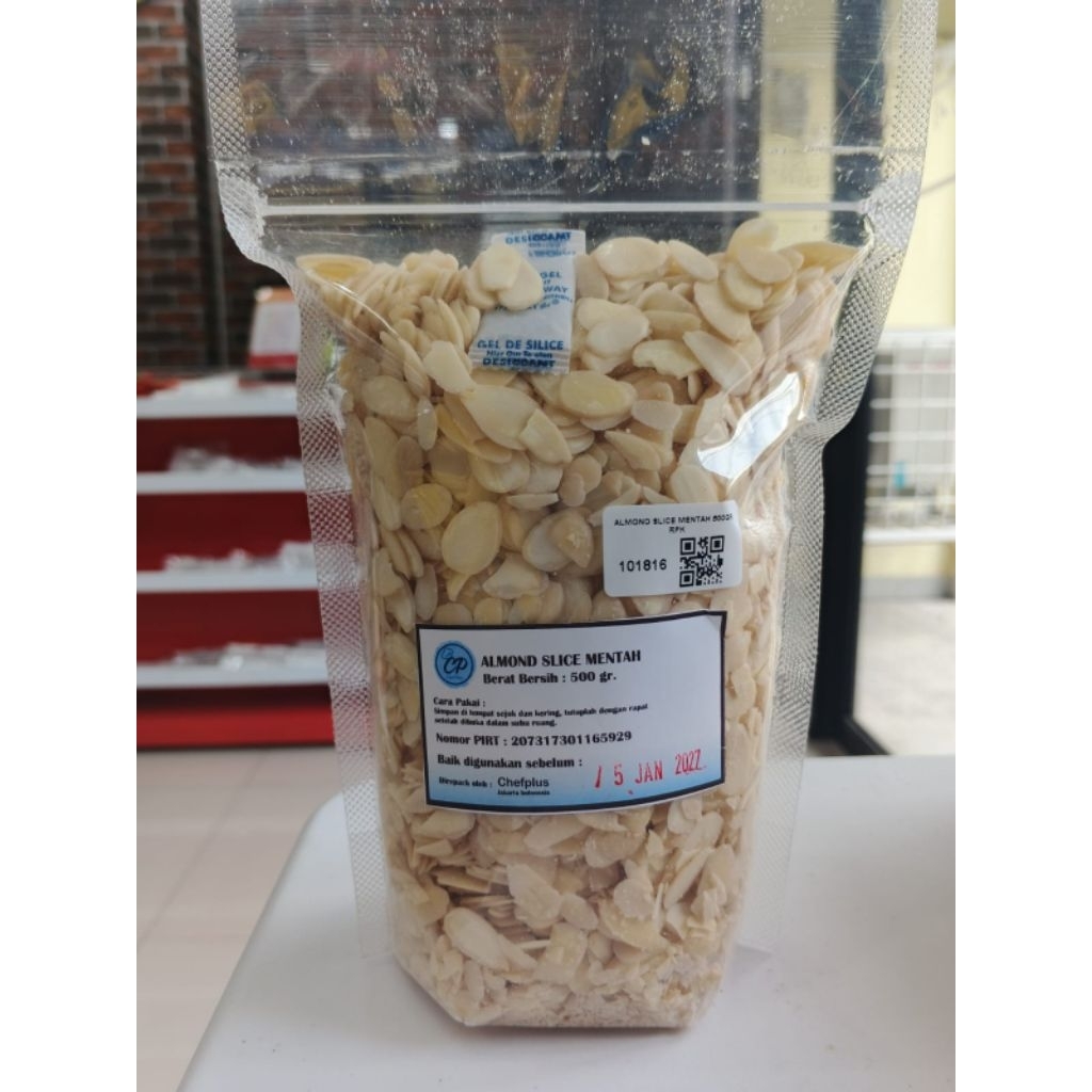 

Almond Slice Mentah 100gr & 500gr Repack