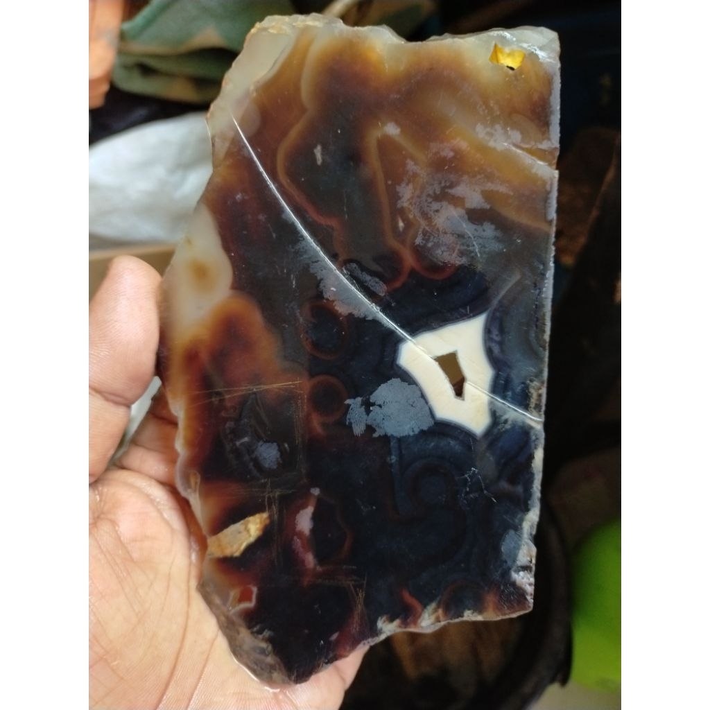 batu bahan natural Yaman Sulaiman motif dan combong alam