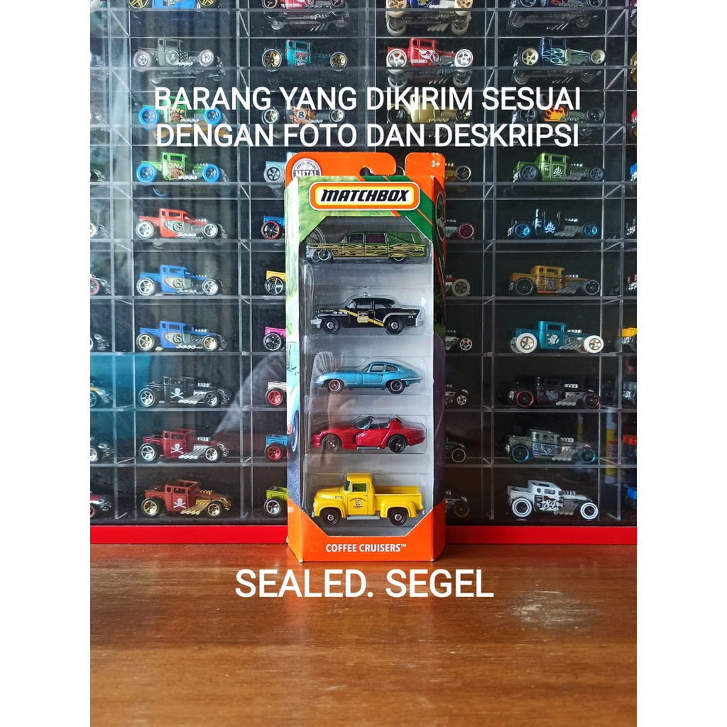Matchbox 5-Pack Giftpack Coffee Cruisers 2018 Box Segel Cadillac Hearse Buick Century Police Jaguar 