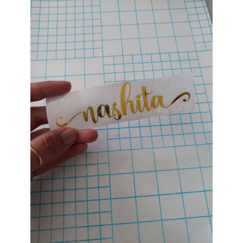 

Stiker Cutting Nama Gold