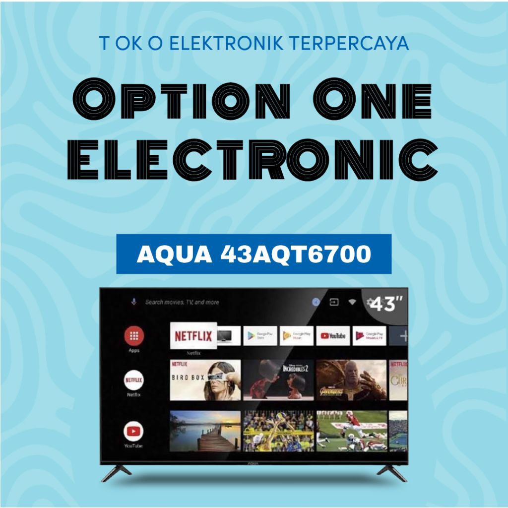 AQUA 43AQT6700FG / LE43AQT6700FG FHD Android Tv 43 Inch