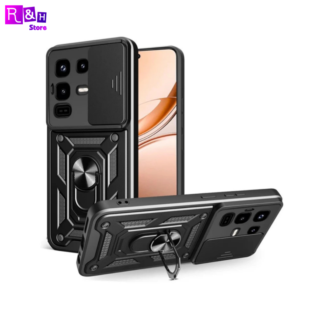 Case Infinix Note 50 50s 50X 50 Pro 50 Pro+ Military Slide Camera Ring Magnetic Armor Kick Stand