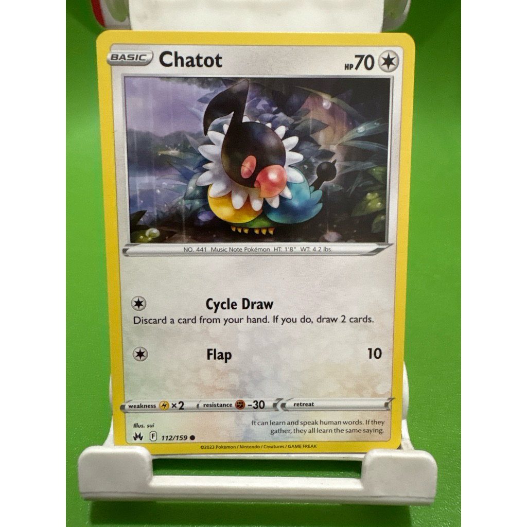 kartu pokemon original common chatot 112/159