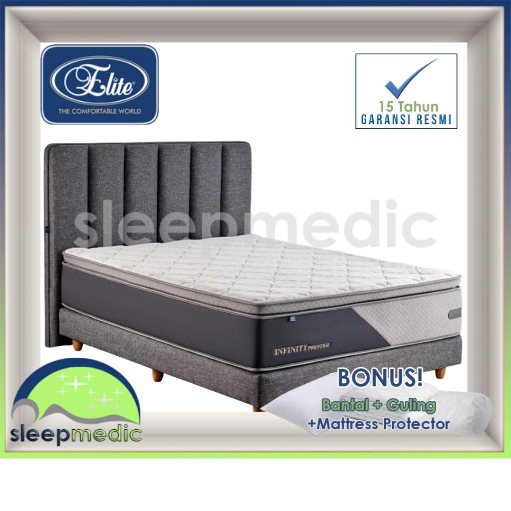 ELITE SpringBed INFINITY PRESTIGE Pocket Spring Latex Firm Keras ( KASUR / FULL SET ) ukuran 90x200 