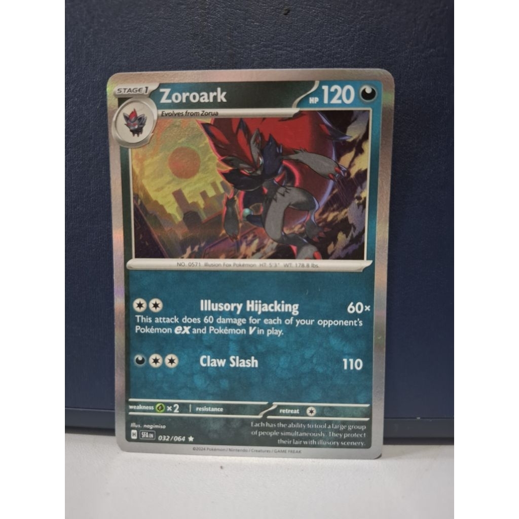 Kartu pokemon original holo rare Zoroark SFA 032/064