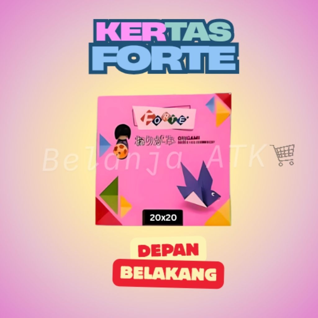 

[per pak] Kertas Lipat Forte Warna-Warni 10x10 12x12 14x14 16x16 20x20 Isi 10 Pak @25 Lembar