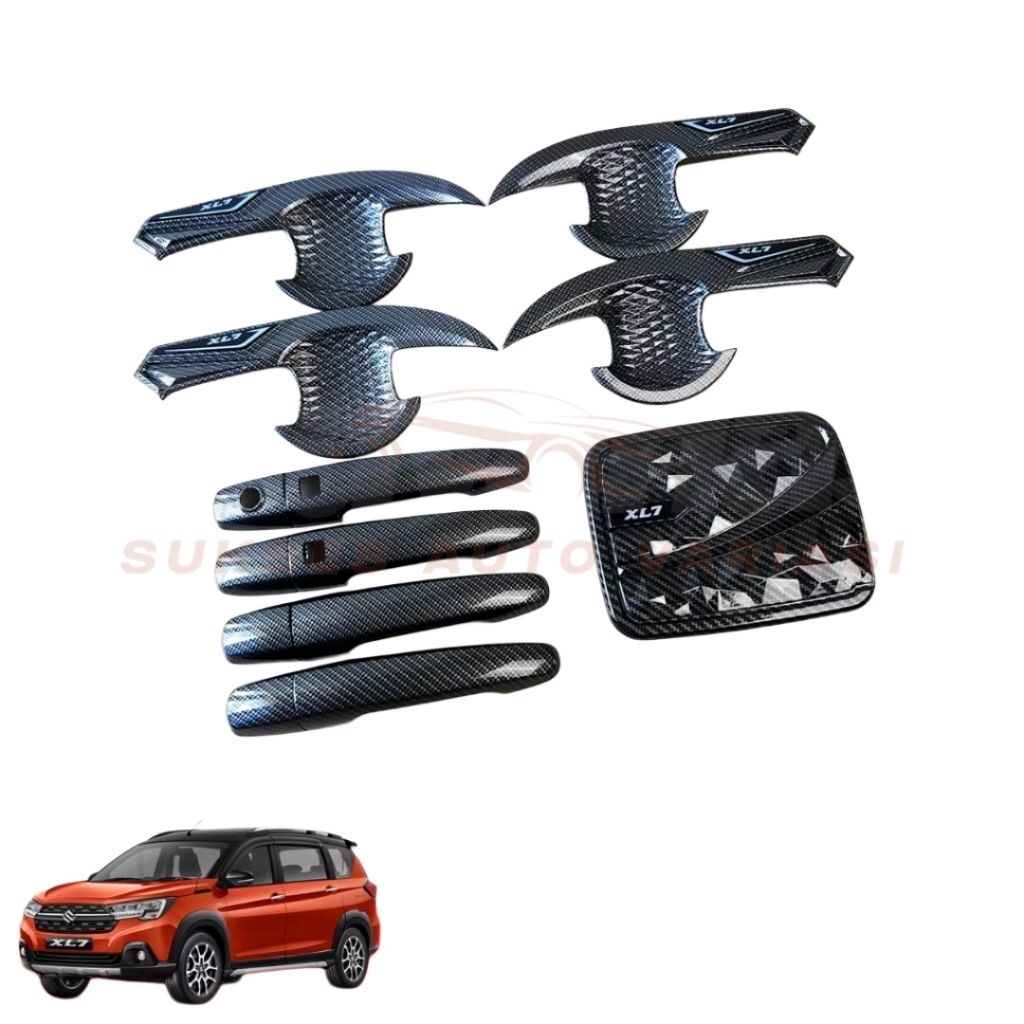PAKET LENGKAP XL7 XL 7 XL-7 COVER HANDLEOUTER & TANK COVER SLIM FIT SERIES CARBON