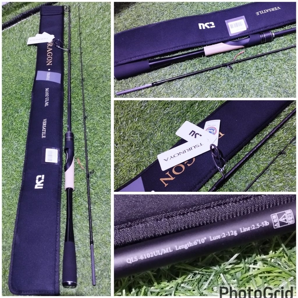 joran pancing casting UL Tsurinoya Dragon Versalite S6102UL/ML 2.5-5Lb