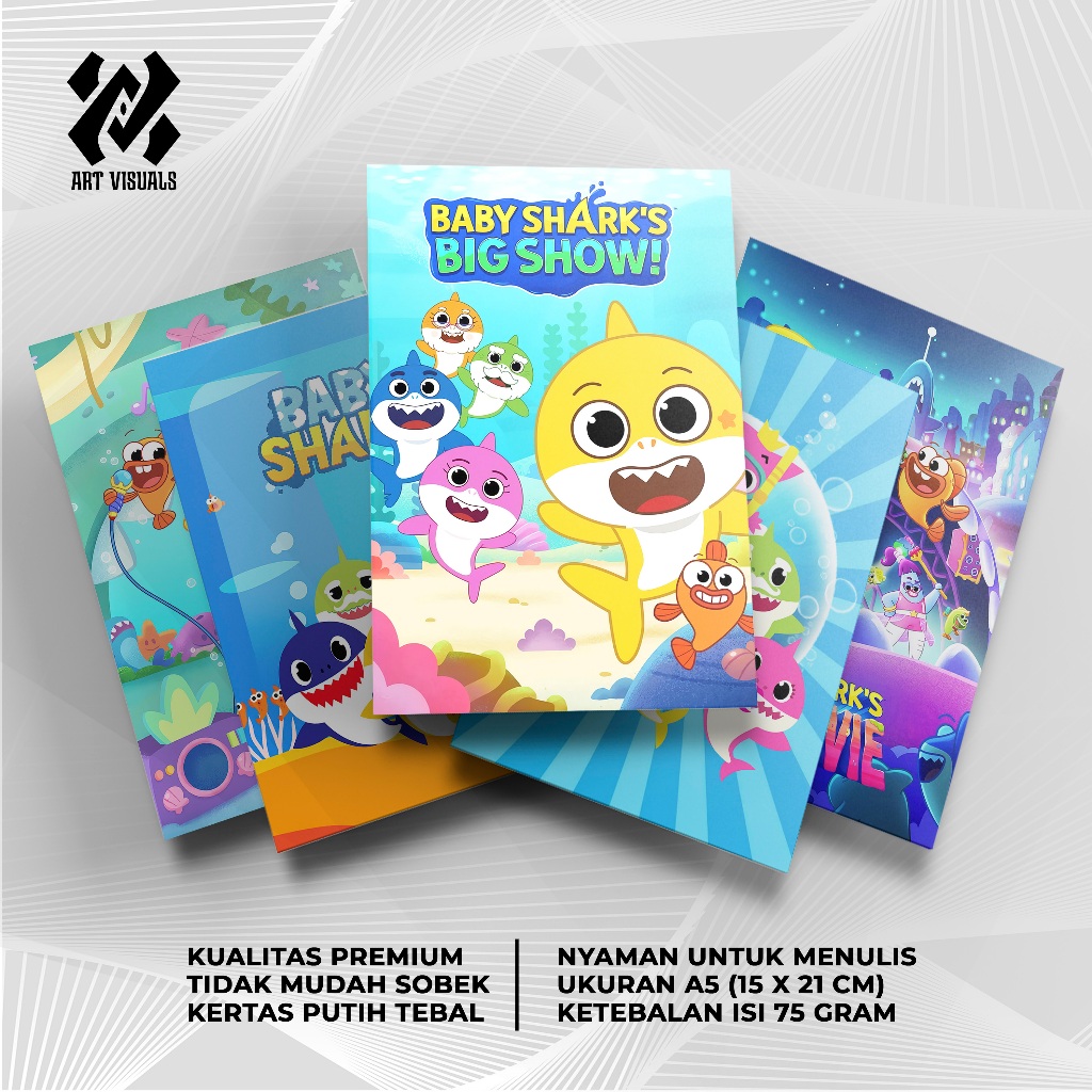 

Buku Tulis Custom Tema Baby Shark Terlengkap Termurah Model Bebas Pilih Foto/Buku Tulis Sekolah/Buku Catatan