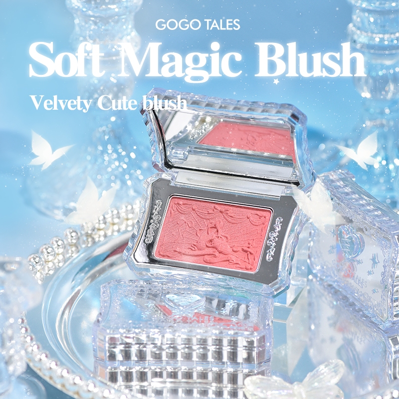 [BARU]GOGO TALES Magic BlushGems Velvet Matte Blush On Powder Palette Wajah Lembut dan Menggoda GT80