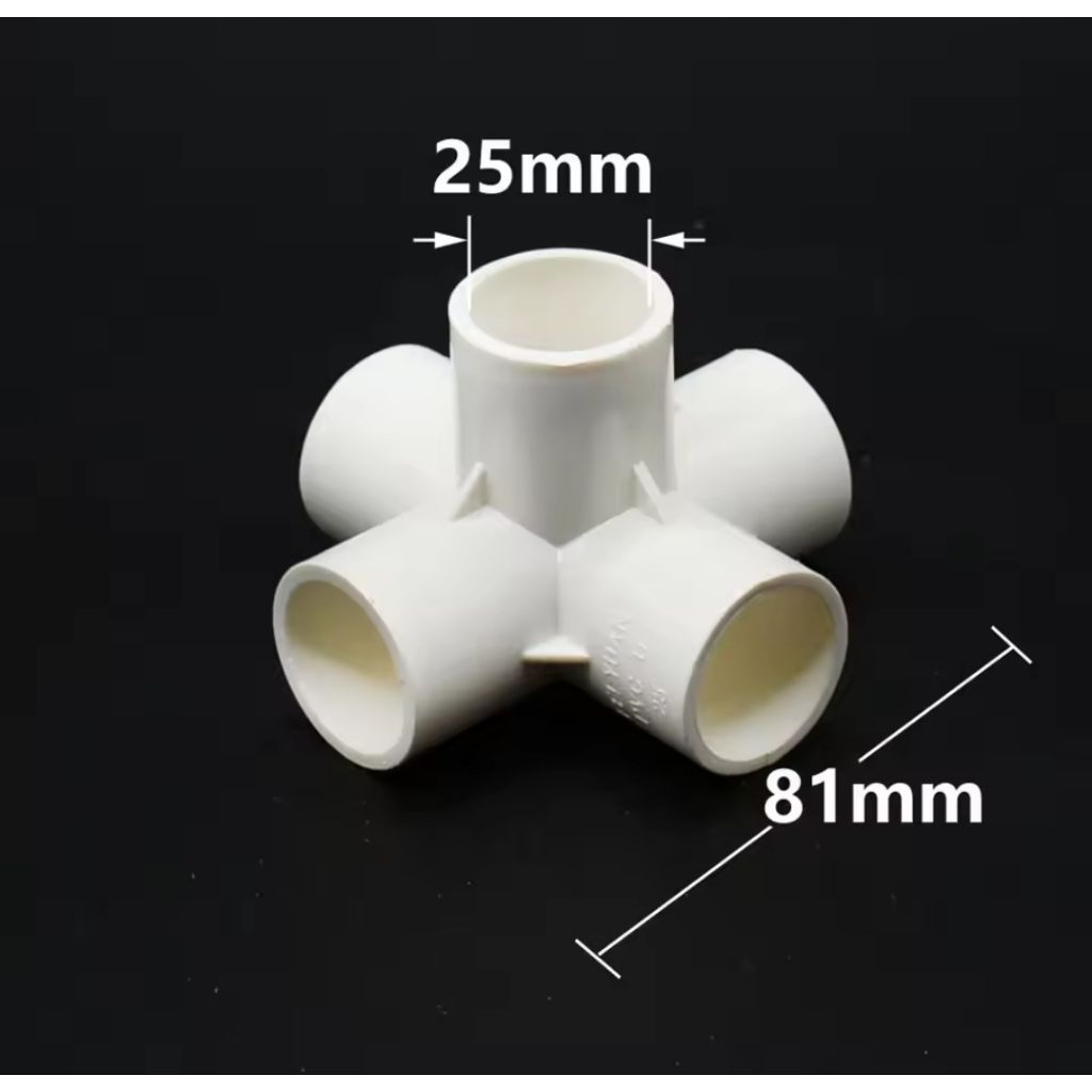Konektor 25mm sambungan 5 arah pipa 3/4 inch harga murah Warna Putih hijau Hydroponic