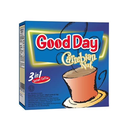 

Good Day Carrebian Nut Box 5x20gr Kopi Dus Sachet Kopi Coffee