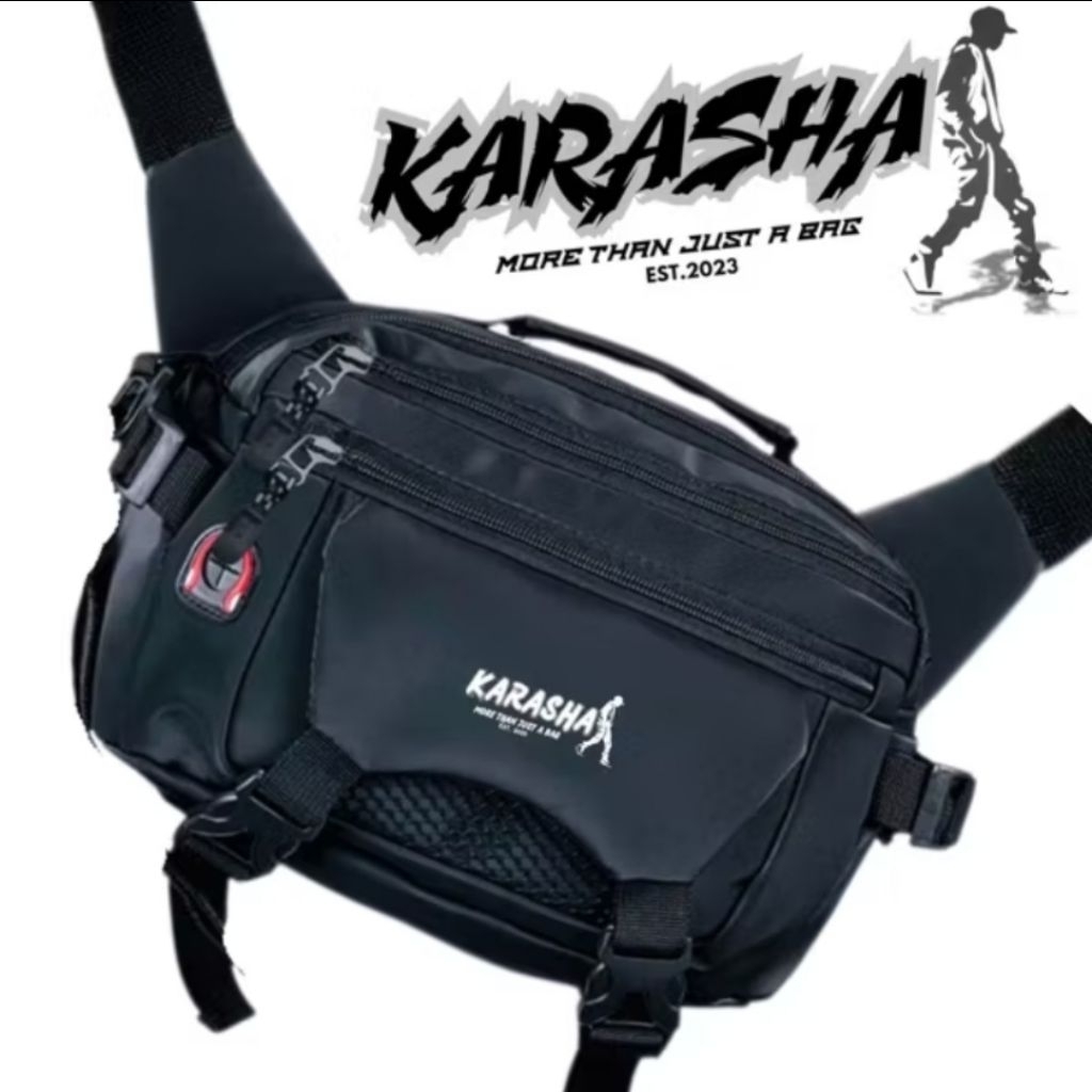 Tas Selempang Pria Sling Bag Besar Multifungsi Tas Bahu Waist bag Karasha
