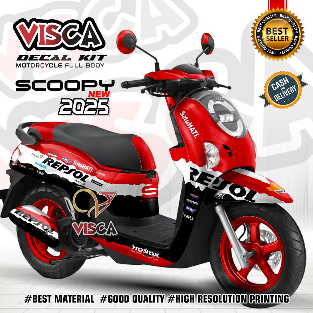 Bisa COD / Decal Scoopy Full Body 2025 Stiker Scoopy Lagi Viral 2025 Decal Scoopy Full Body 2025 Str