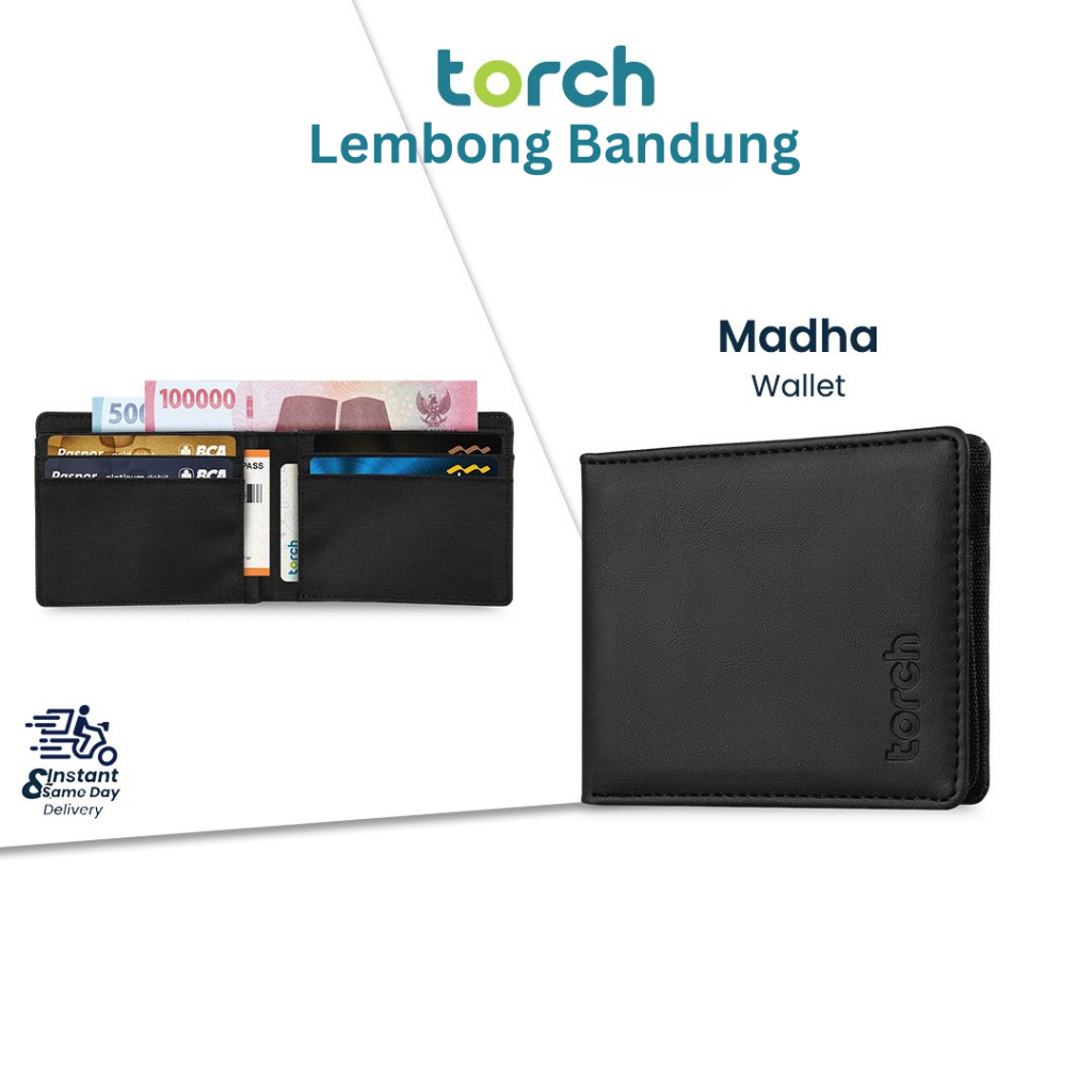 TORCH Madha Dompet Simple Extra Lipat Pria Wanita Tempat Kartu Uang STNK Karcis Kuat Tahan Air - Wal