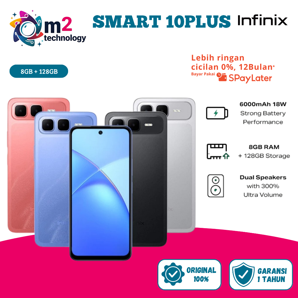 Infinix Smart 10 Plus 8/128GB - Up to 16GB Extended RAM - 6.67 inch 120Hz HD+ - T7250 - 6000 mAh