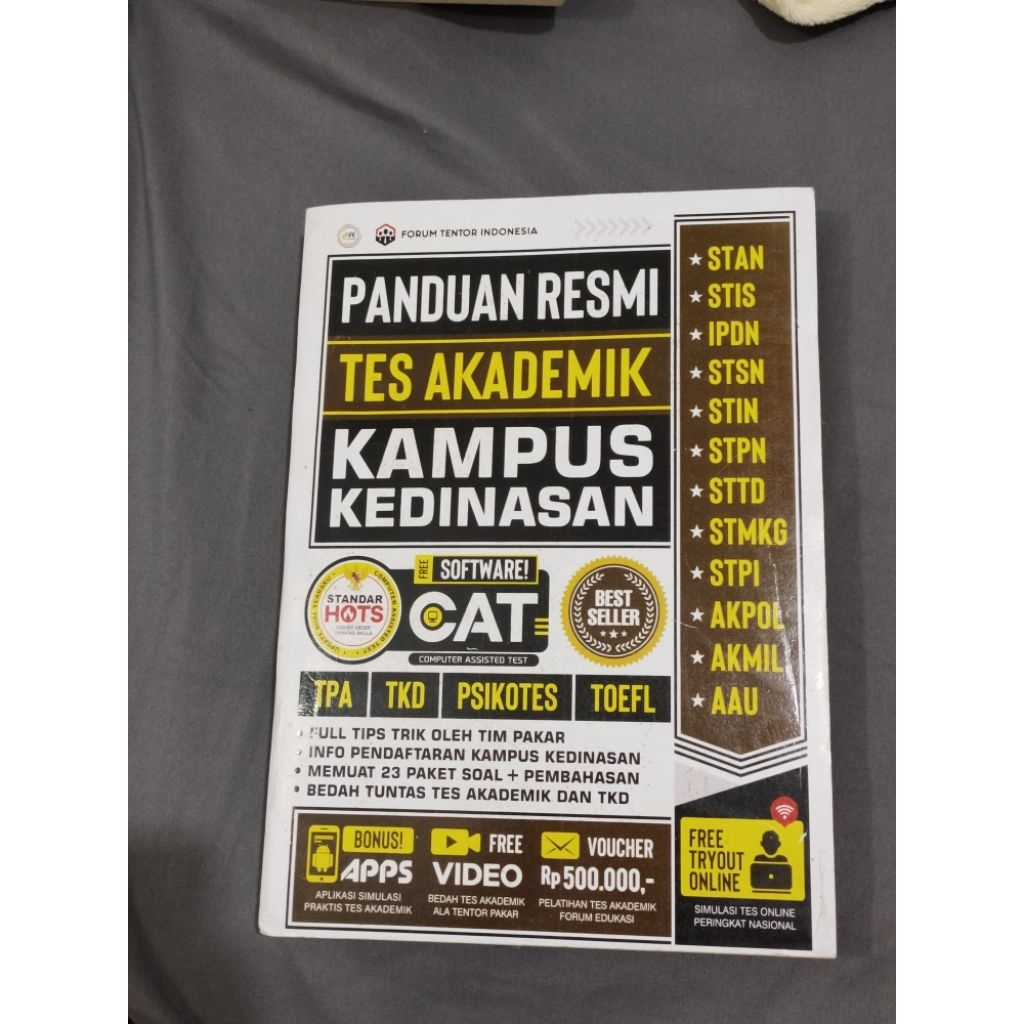 

panduan resmi tes akademik kampus kedinasan preloved