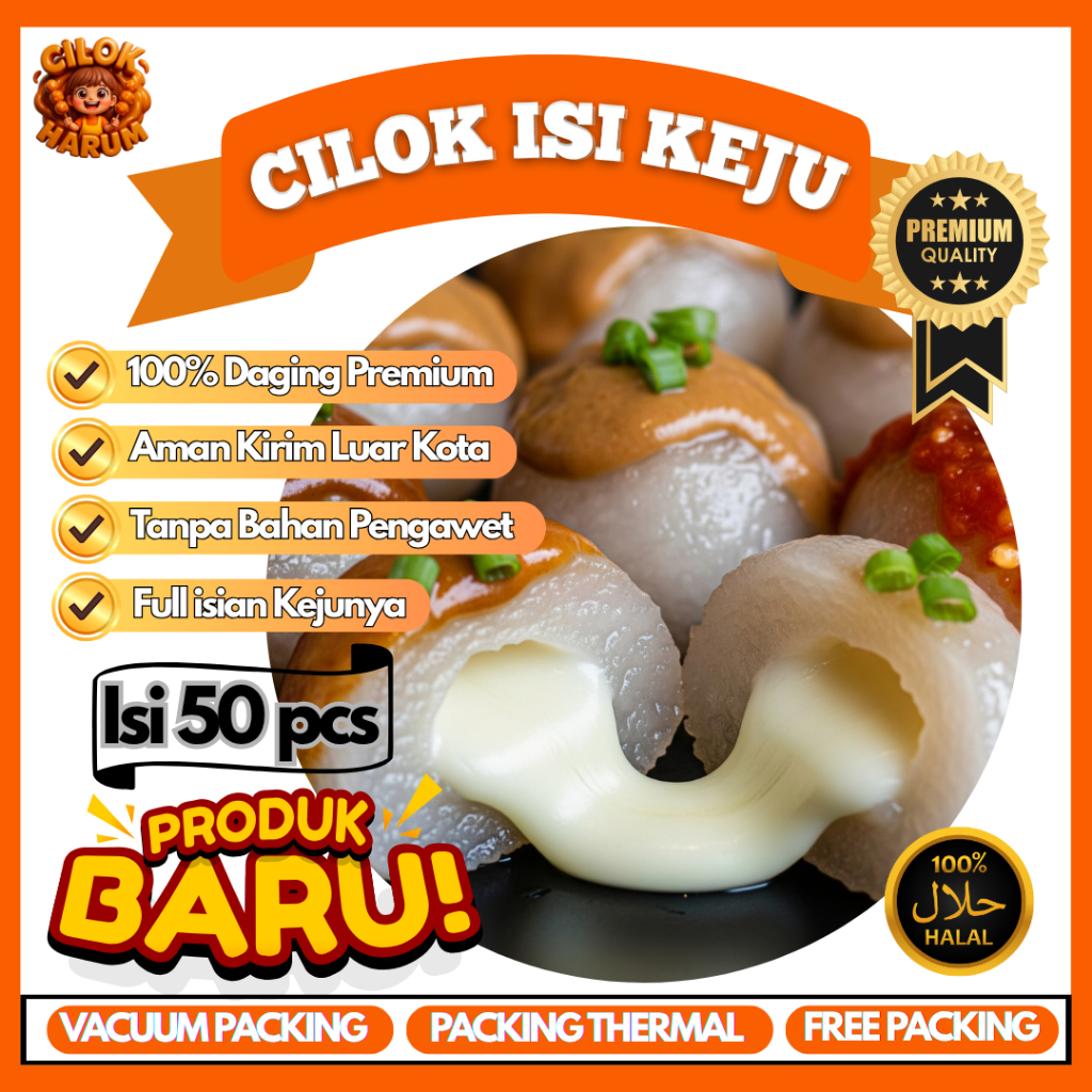 

Cilok Aci Isi Keju Lumer 50 Pcs – Camilan Kekinian Frozen Food