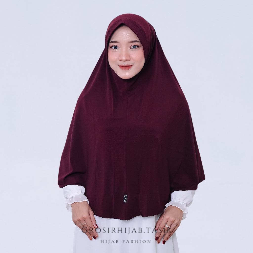 HIJAB POLOS SEMI (L) CHR HIJAB | KERUDUNG POLOS JERSEY SUPER ORIGINAL