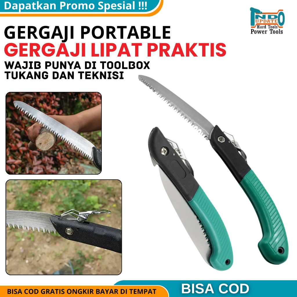 Gergaji Lipat gergaji saku Portable Gergaji baja Folding Wood Hand Saw GERGAJI POHON GERGAJI KAYU