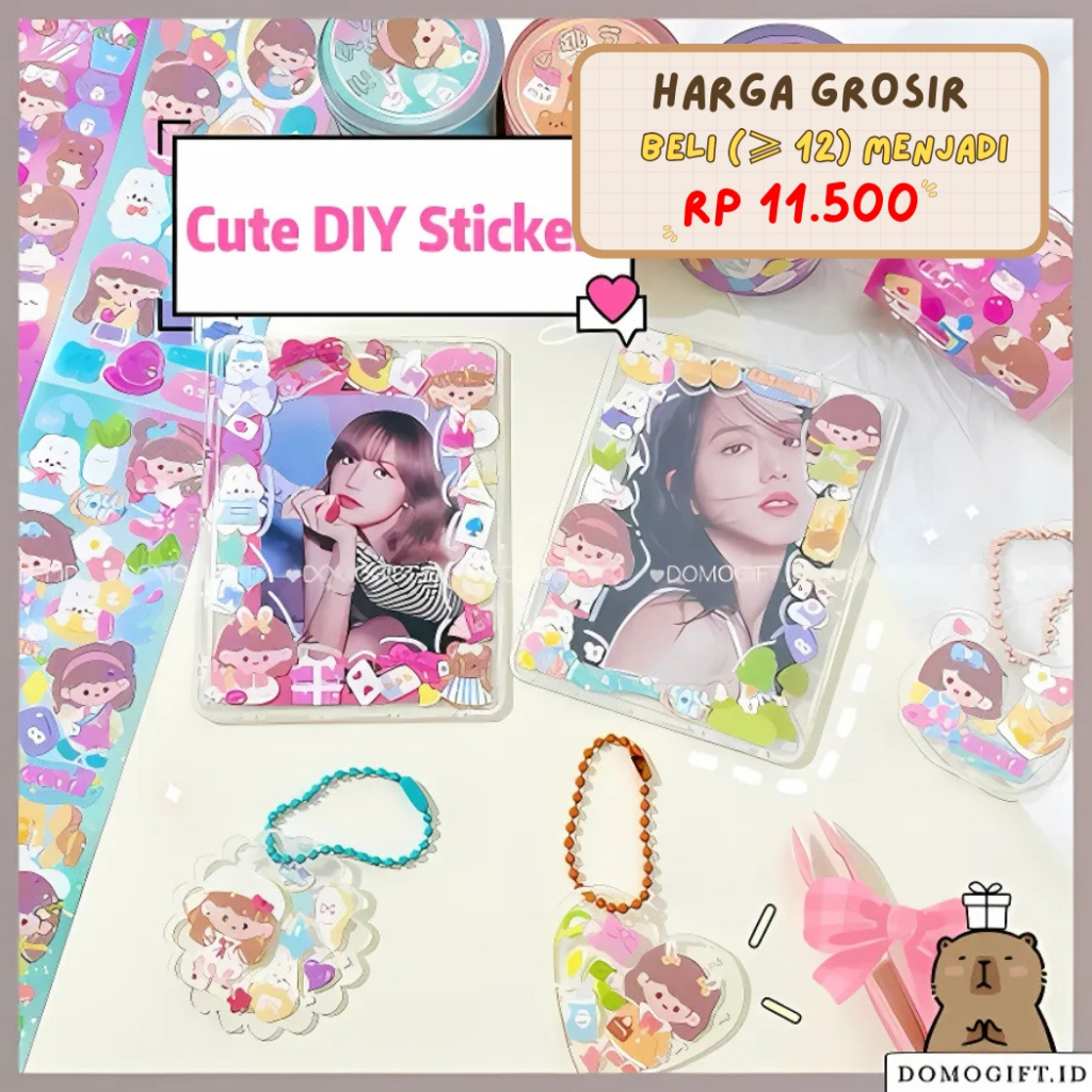 

Washitape Masking Tape Stiker Momo Glossy DIY Kartu Lucu Buat Dekor Casing HP