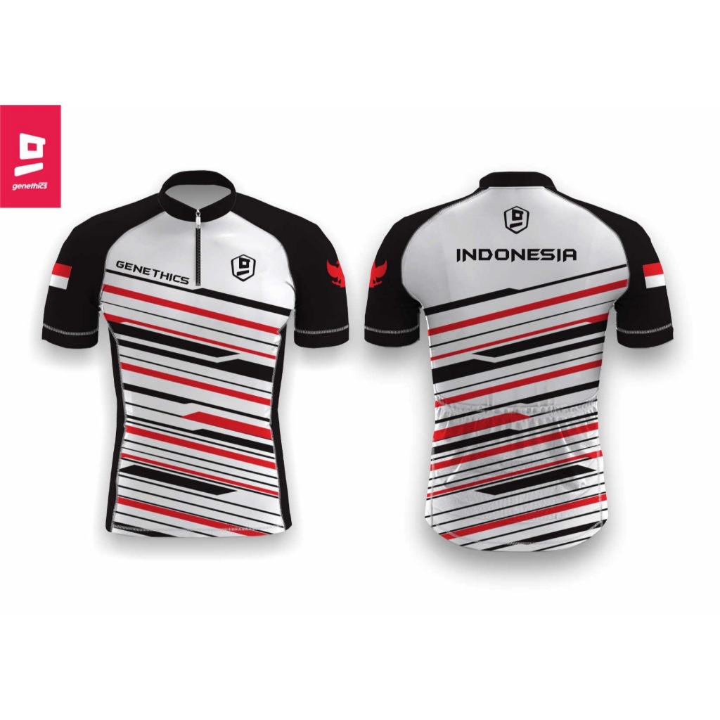 JERSEY SEPEDA KEMERDEKAAN INDONESIA HUT RI KE-80 - JERSEY SEPEDA ROADBIKE GENETHICS - JERSEY INDONES