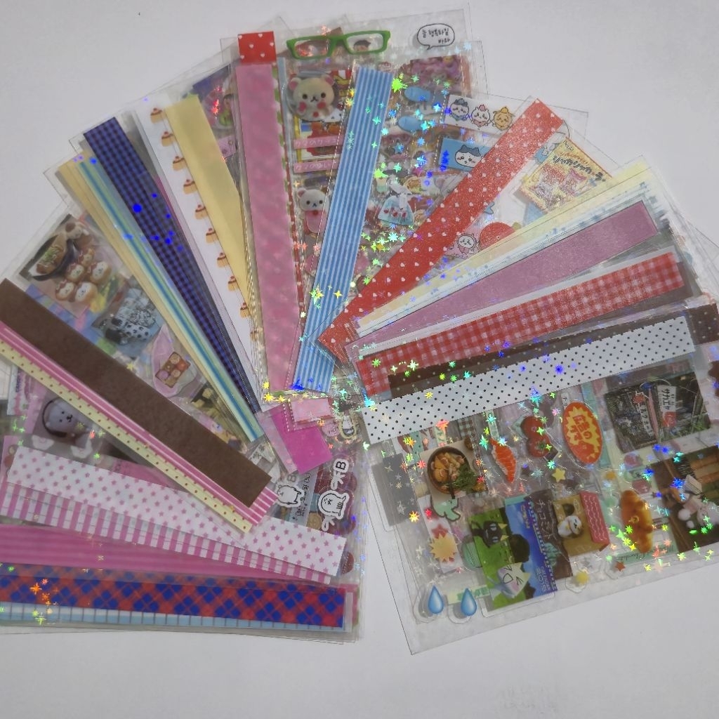 

5 lembar Juminocore sticker M5 heisei retro sticker sanrio hello kitty rillakuma rilakuma sticker