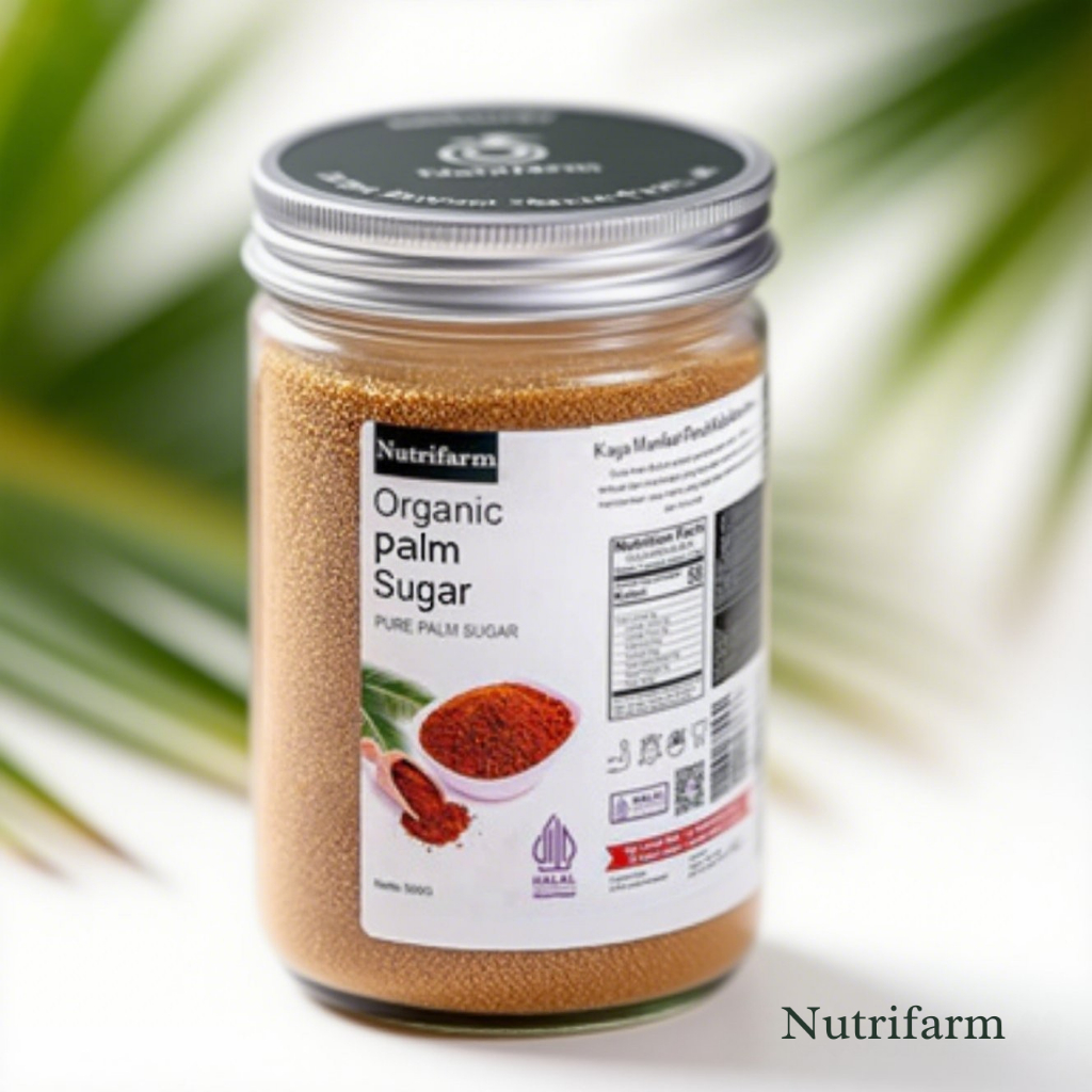 

Gula Aren Bubuk Nutrifarm 500g Halal Tanpa Pengawet Pemanis alami Original